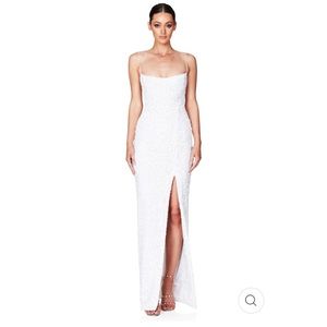 Nookie Confetti Gown - White